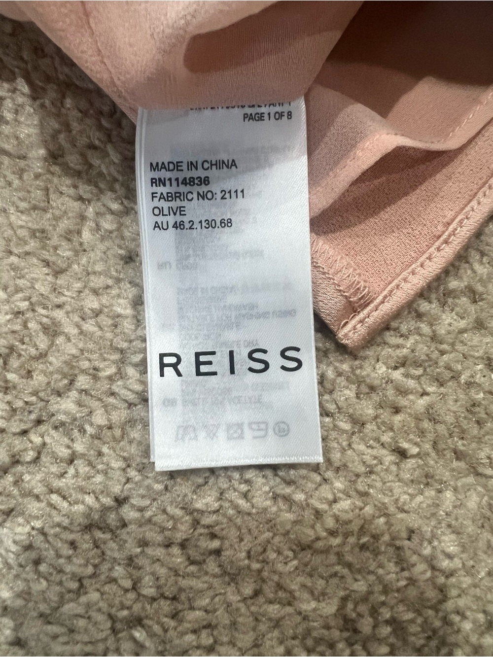 Reiss Dusty Pink Sleeveless Shell Top - Picture 13 of 14